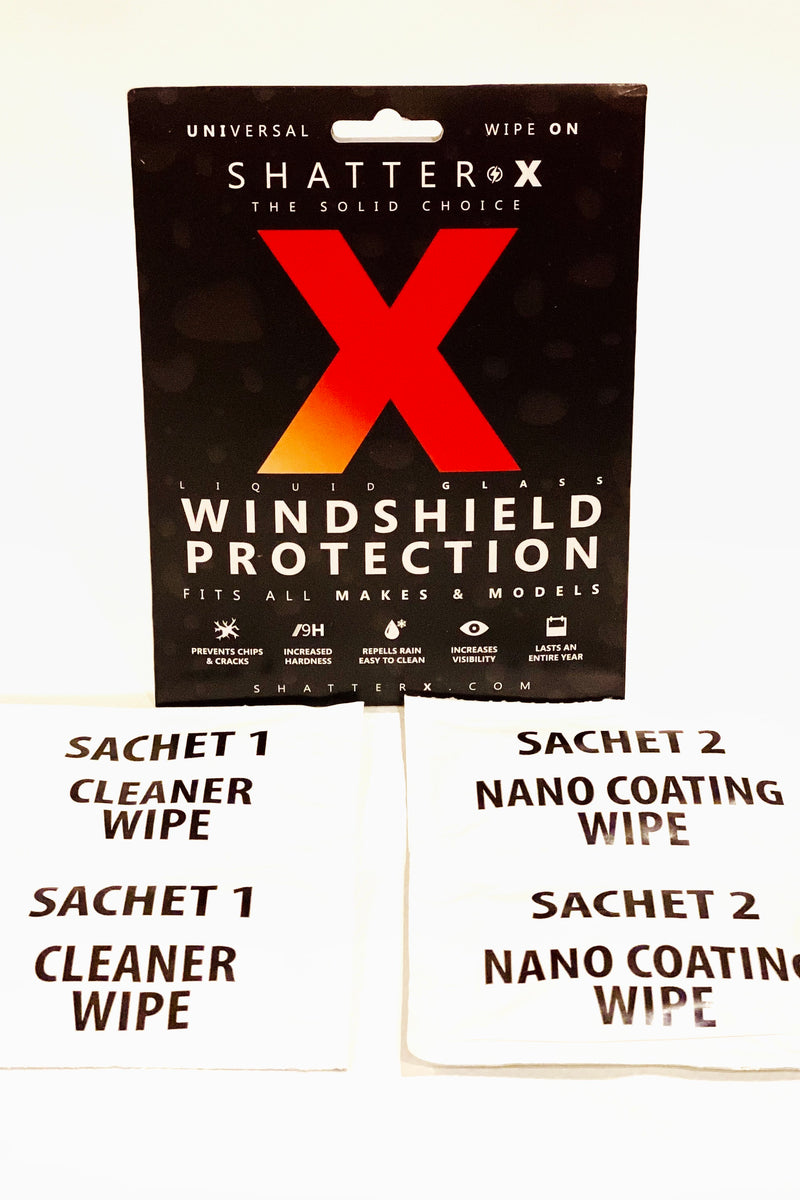 Shatter-X Universal Wipe On Liquid Glass (SiO2) Windshield Protection